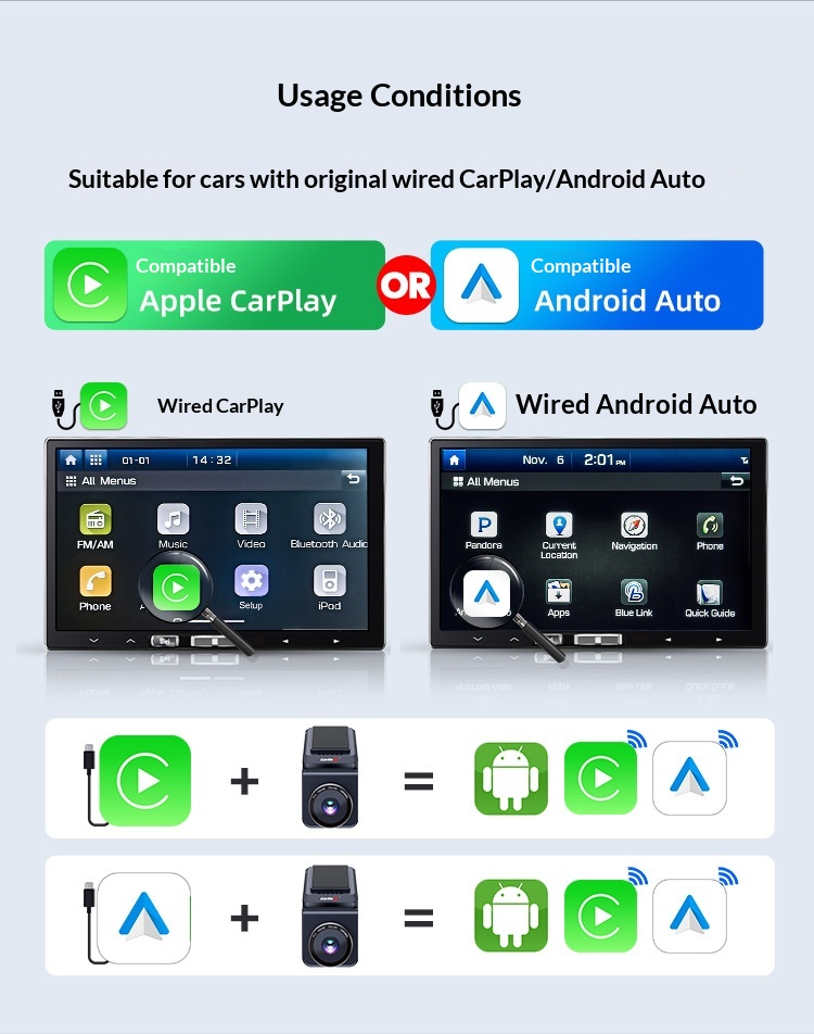 Carlinkit CarPlay To Android Auto Wireless Car Adapter, Smart Screen Box For Navigation, Dash Cam & Phone Screen Mirroring photo 6
