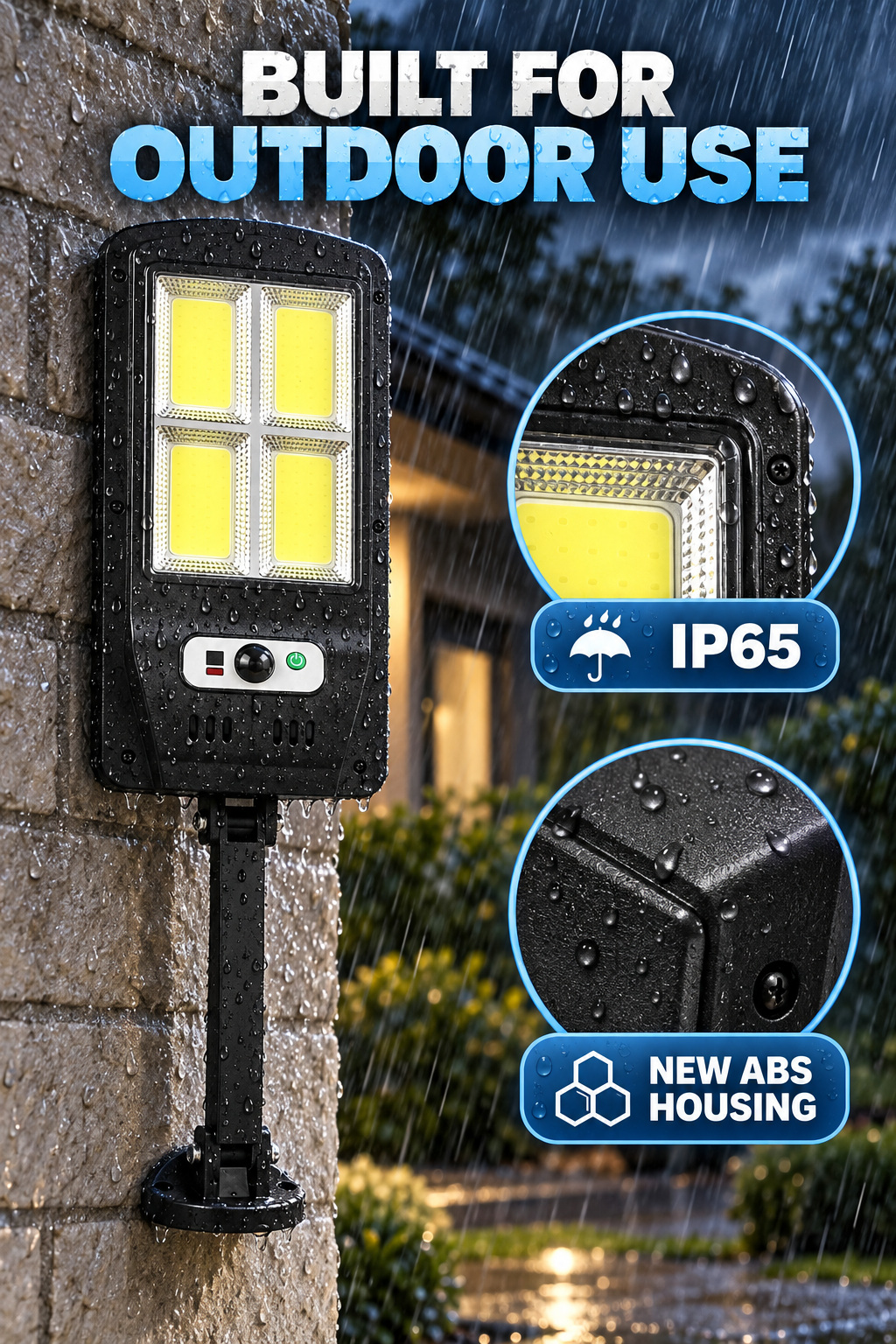Solar Powered Rechargeable Motion Sensor Waterproof LED Work Light 30W 1500mAh For W756 4 Remote photo 4