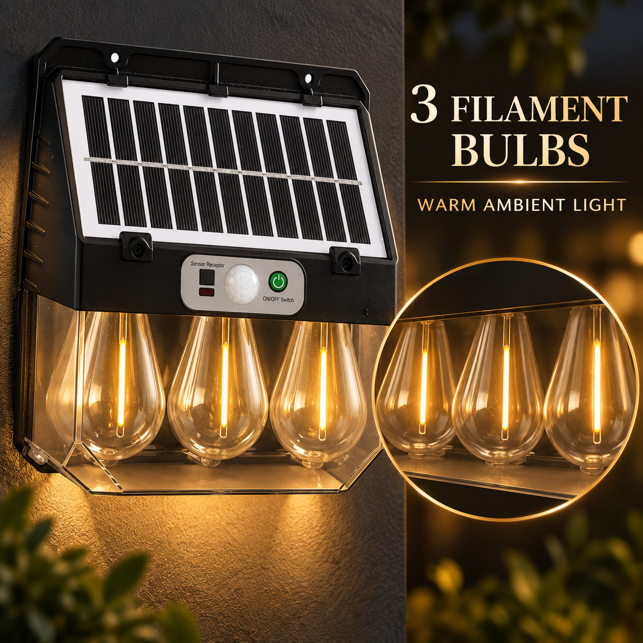 Solar Powered Rechargeable Motion Sensor LED Work Light 2400mAh For Auto W7116 3 4 Hour photo 5
