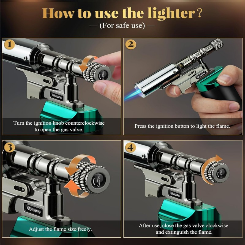 Butane Torch Windproof Adjustable Flame photo 5