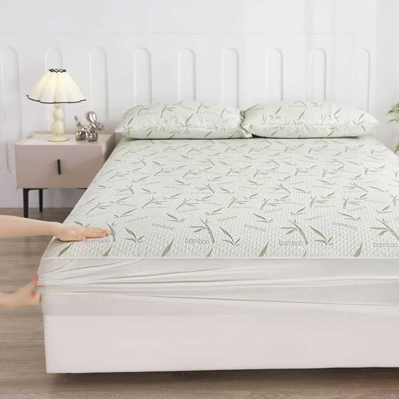 1PC Bamboo Cooling Fitted Sheet, Breathable Mattress Cover, Soft Deep Pocket Bed Sheet For Bedroom photo 2