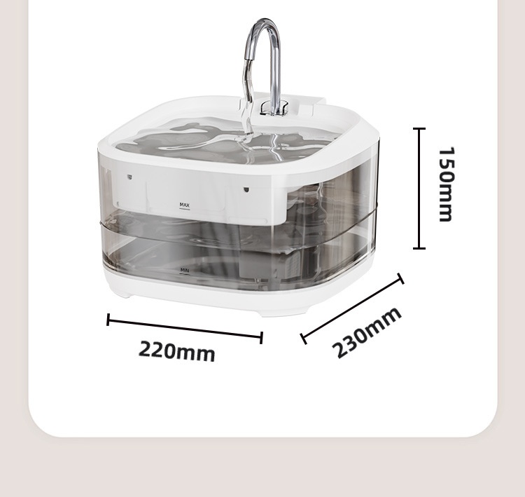 Large Capacity Fully Transparent Automatic Circulating Filtered Pet Water Fountain photo 5