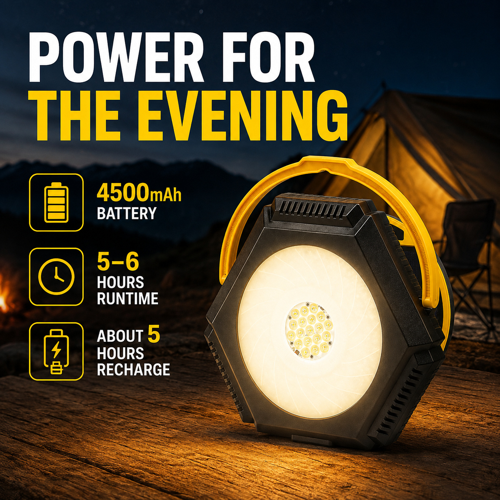 D86 2 Camping Lantern 4500mAh Type C For Outdoor Factory Supply Solar Powered Remote Control photo 6