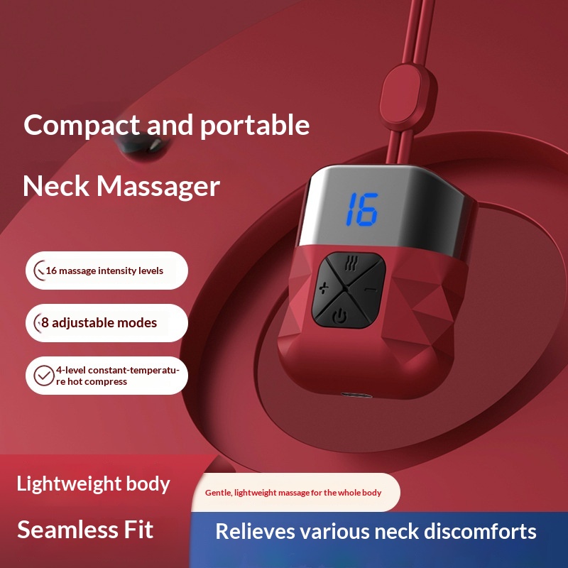 Pendant Cervical Vertebra Massage Instrument Pulse Hot Compress Cervical Vertebra Massage Portable Neck Cervical Vertebra Massage Instrument Cross-border Cervical Vertebra Instrument photo 1