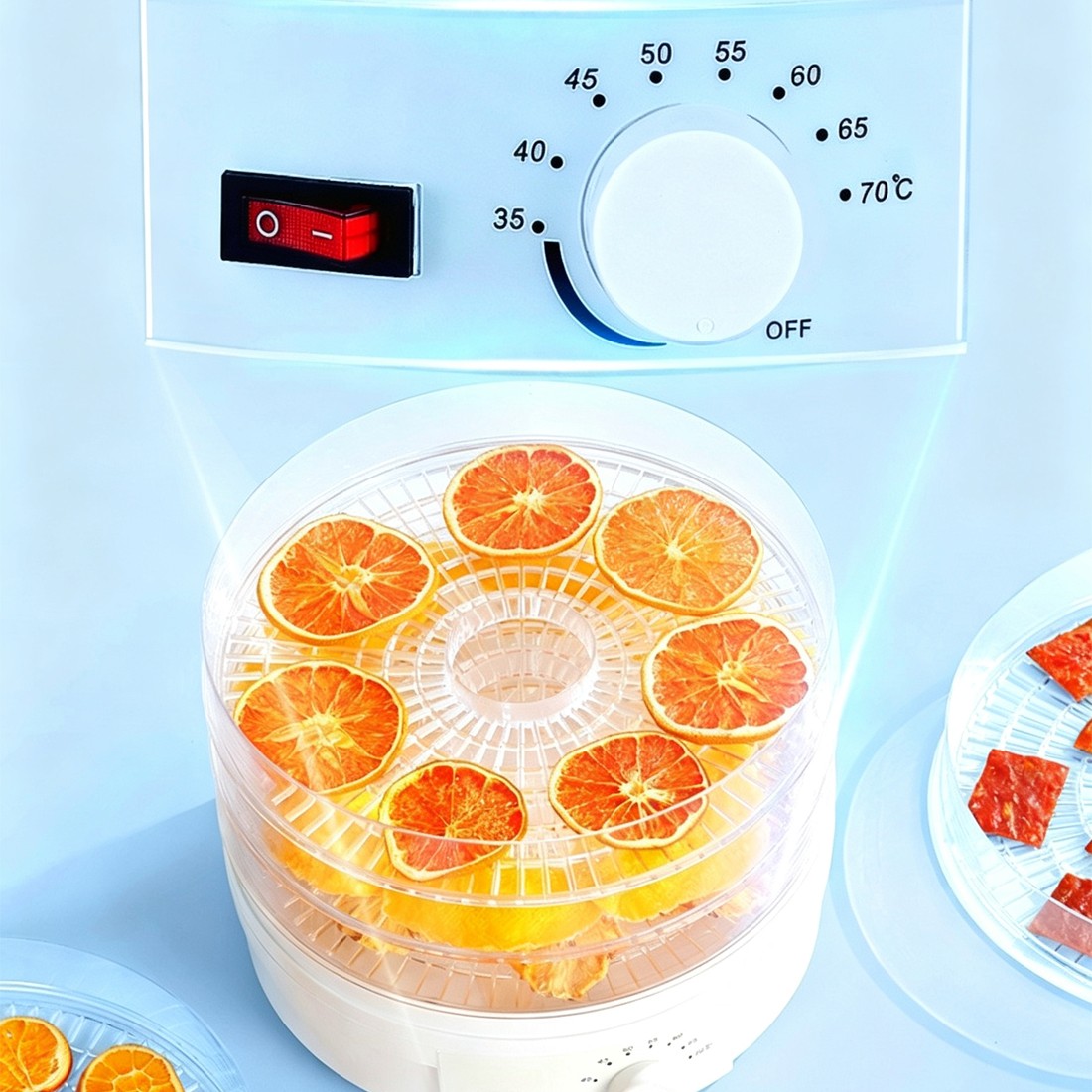 350W 5 Tray Electric Food Dehydrator Fruit Meat Beef Dryer Veg Preserver Machine photo 3