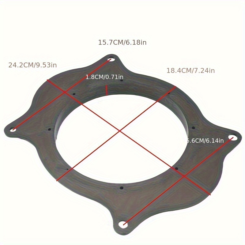2pcs 6.5inch Black Door Speaker Adapter Spacer Rings Replacement For Levin With 2 Wire Harness Replacement photo 5