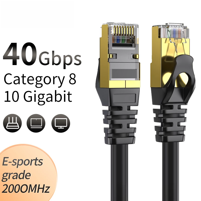 Cat 8 Ethernet RJ45 Cable Super Speed 40Gbps Patch LAN Network Gold Plated Lot photo 7