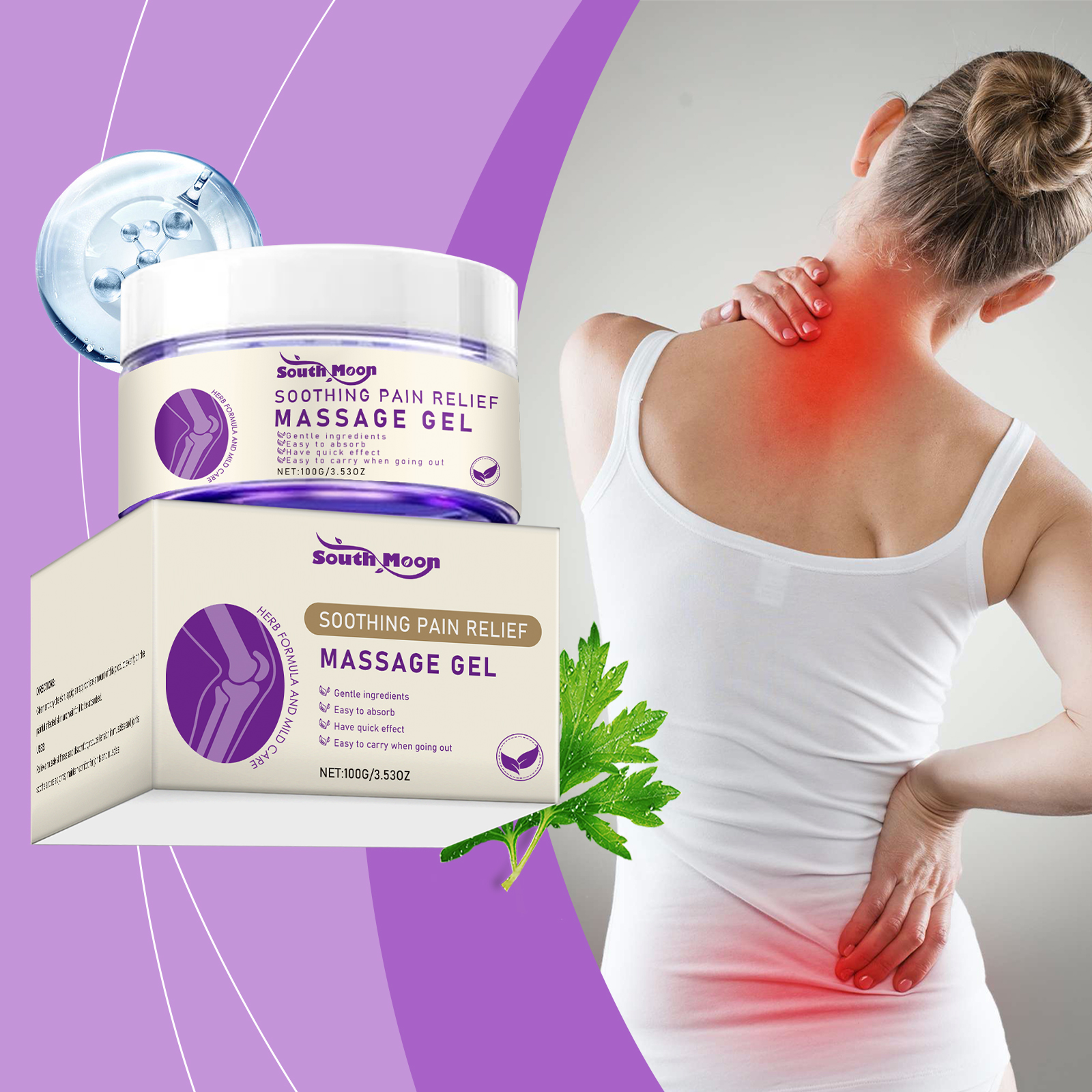 Calming Massage Gel 1 00g 1box photo 6