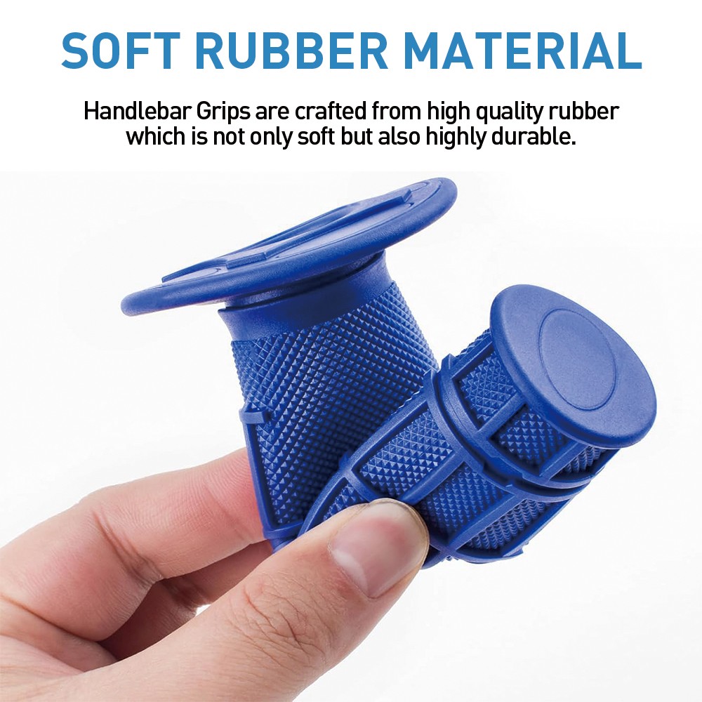 Motorcycle Rubber Handlebar Grips 22mm  Soft Comfort Road Race Pair photo 6