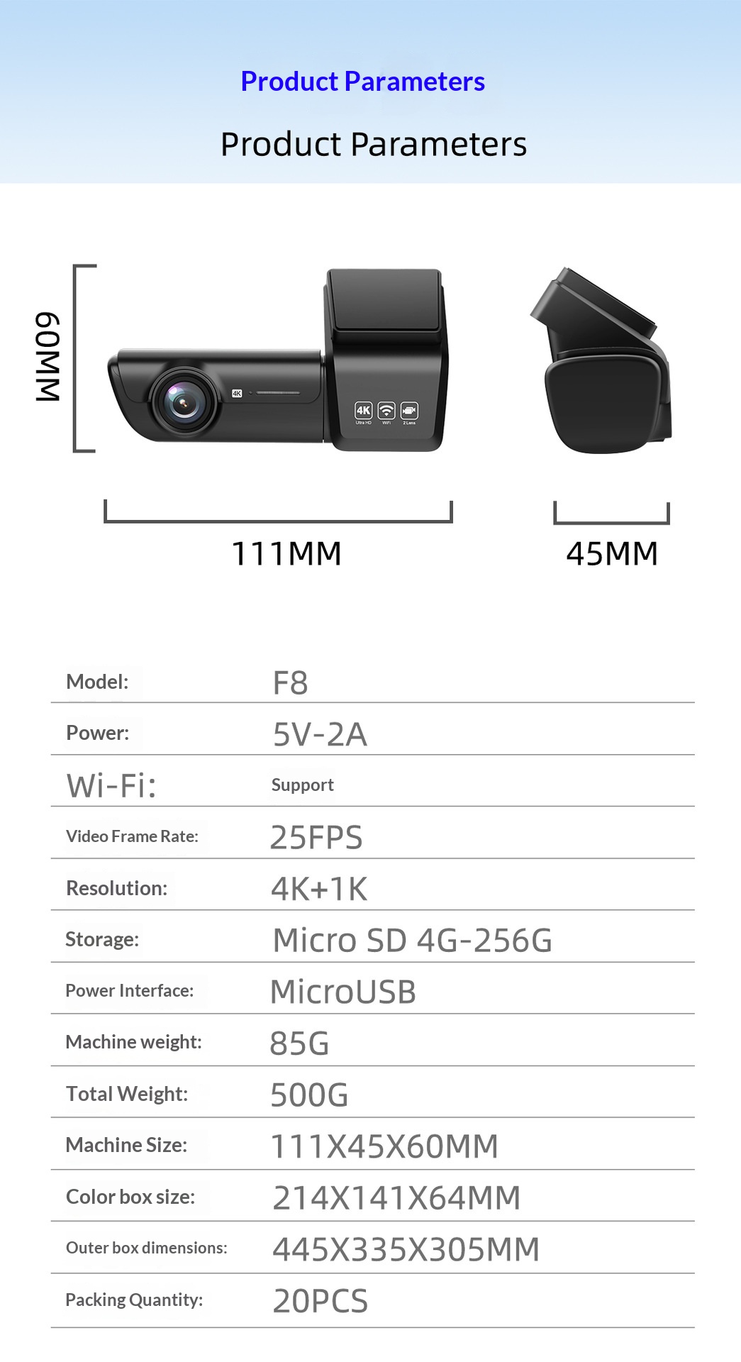 HD WiFi Dash Cam For Cars, High Definition Vehicle DVR Recorder photo 3