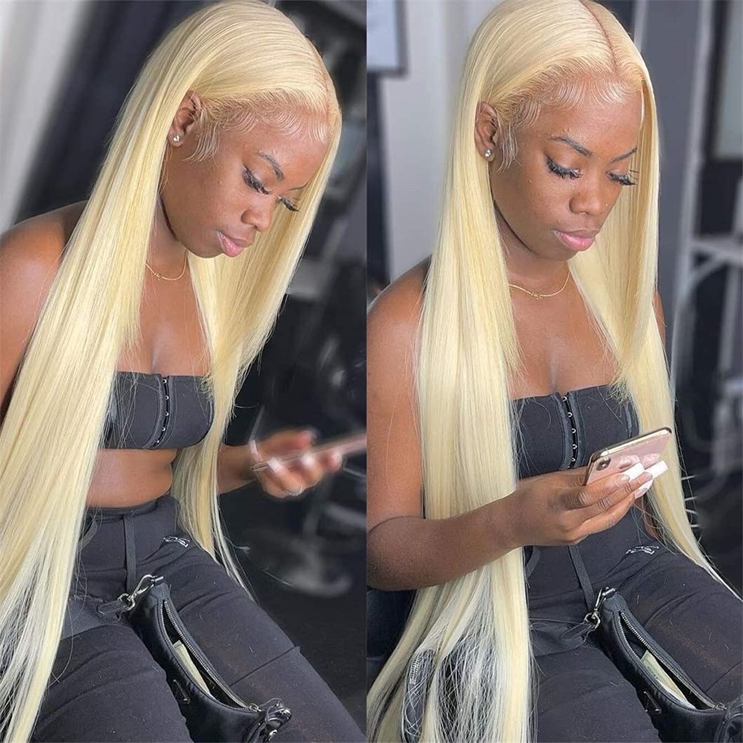 13x4 Lace Front Human Hair Wig 613 Straight Density photo 5