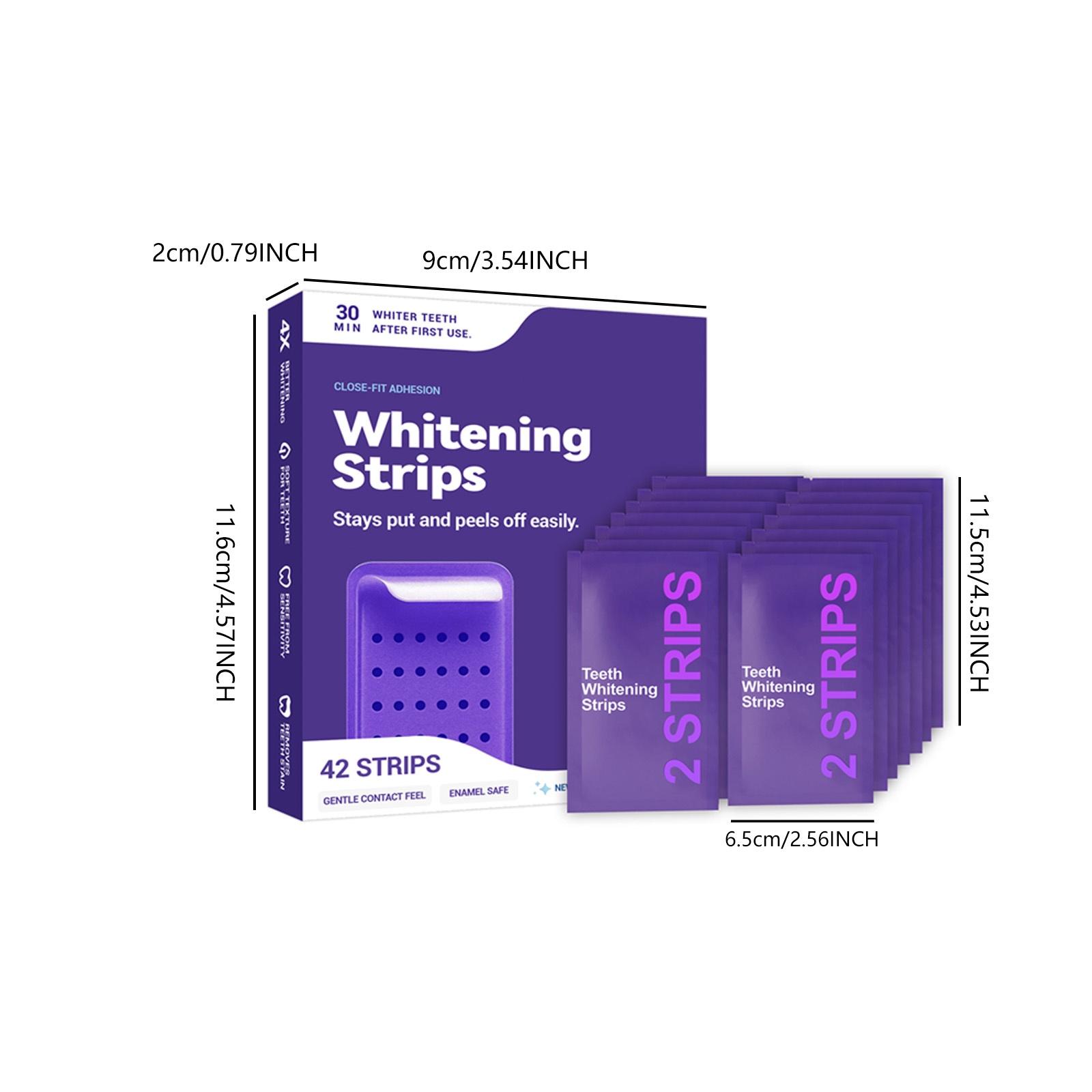 Purple Whitening Toothpaste 21pcs 1box photo 2