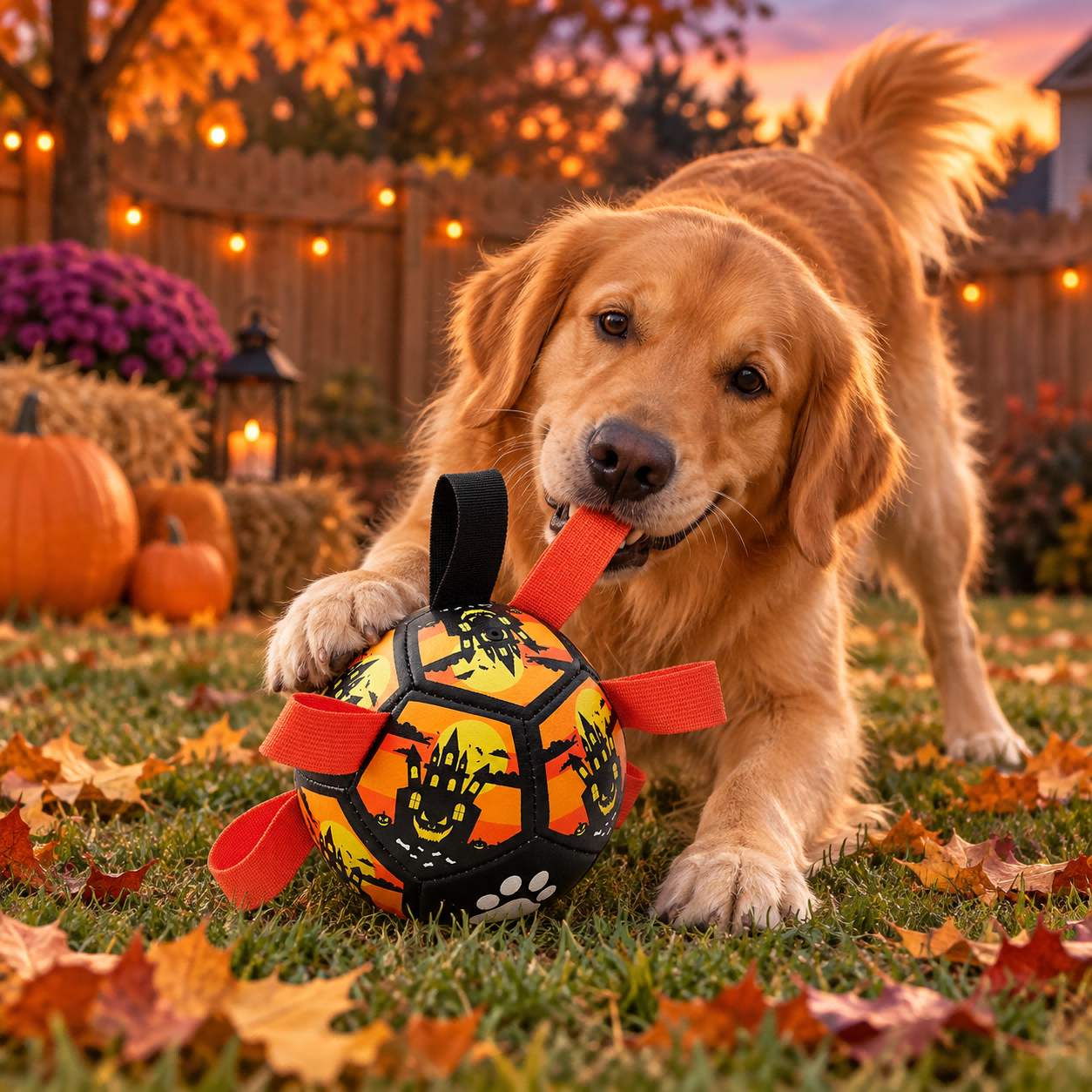 Dog Toy Ball For Christmas And Halloween, Training Soccer Ball, Pet Toy, Interactive Pull Rope Toy, Pet Supplies photo 6