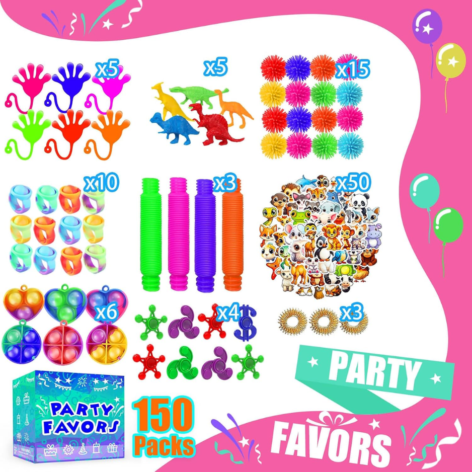 Party Favors For Kids , 150 Pack Fidget Toys Bulk, Treasure Box Toys For Classroom, Stocking Stuffers Goodie Bags, Classroom Prizes, Birthday Holiday For Boys Girls photo 2