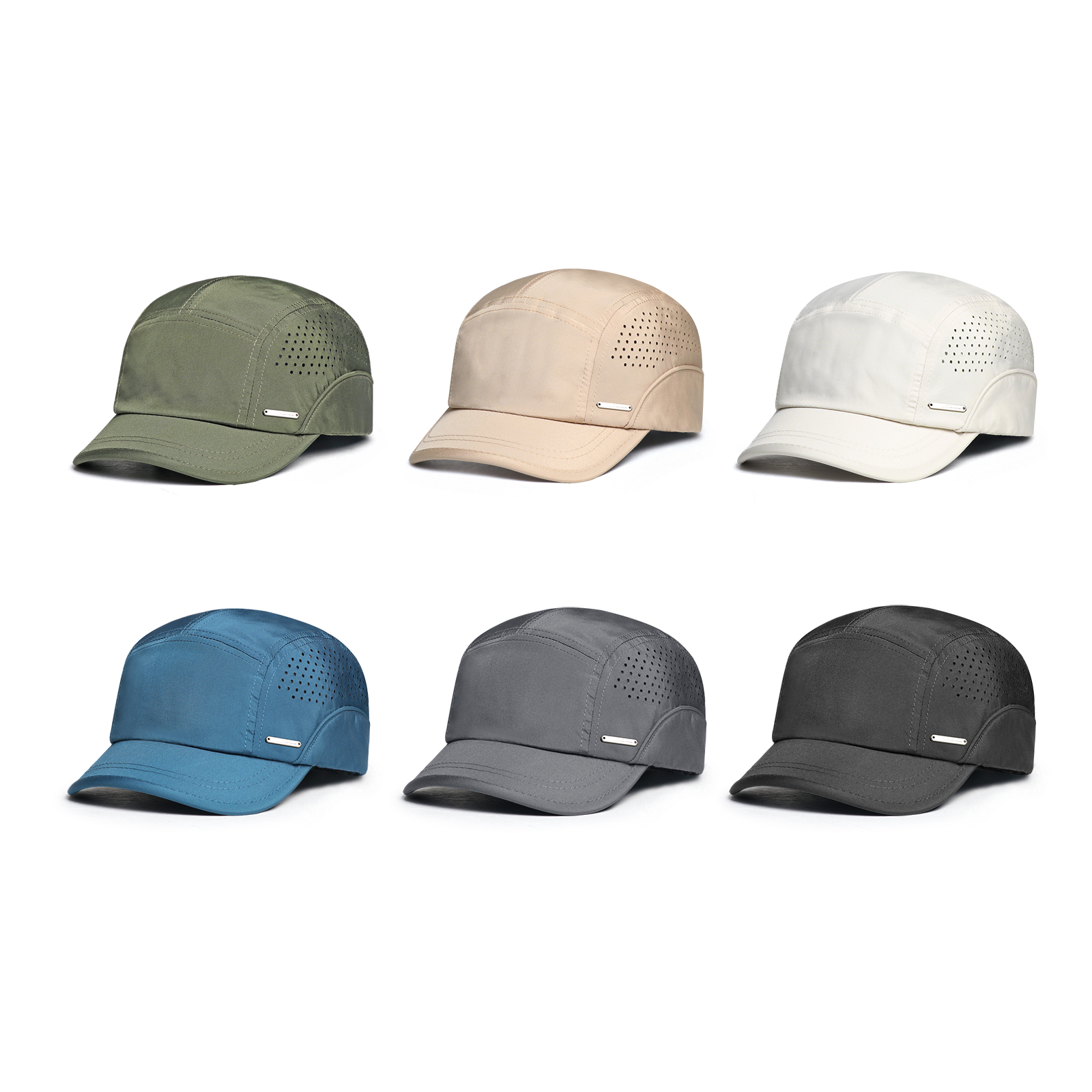 Spring And Summer Lightweight Mesh Breathable Baseball Cap With Side Metal Label, Short Brim, Duckbill Style Hat, Suitable For Outdoor Commuting And Casual Wear photo 2