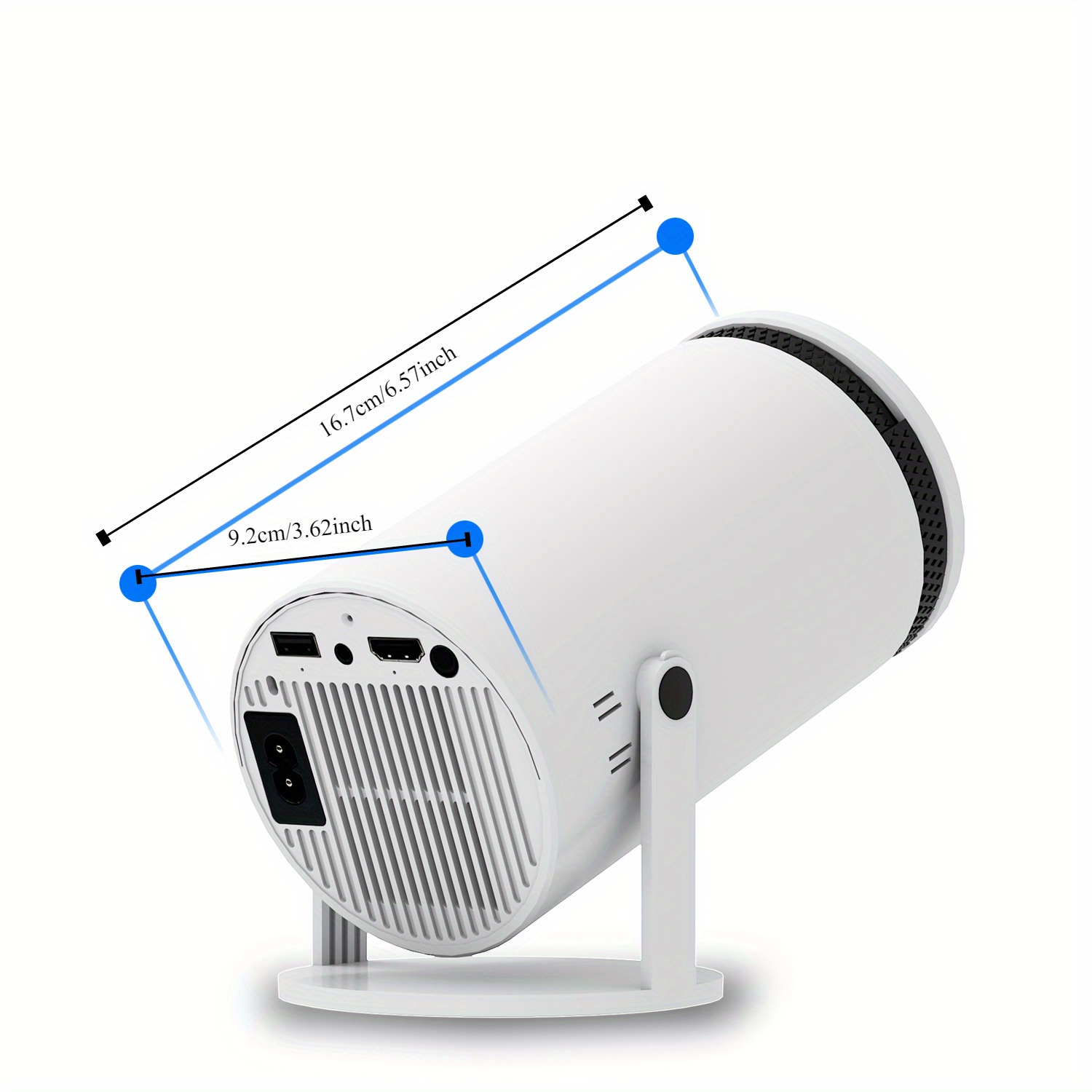 Smart Portable  Theater Projector With Trapezoidal Image Correction,  Wifi 6 Support, Android 12 And Multiple Ports, Mini Size For Phone And Laptop photo 5