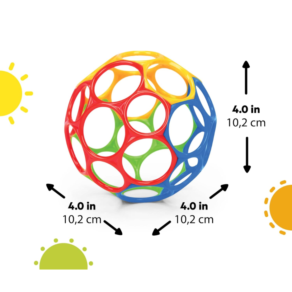 Easy-Grip Infant Ball Toy, 4-Inch BPA-Free Sensory Baby Ball, Lightweight Grasping Toy For Newborns & Toddlers, Multicolor photo 4