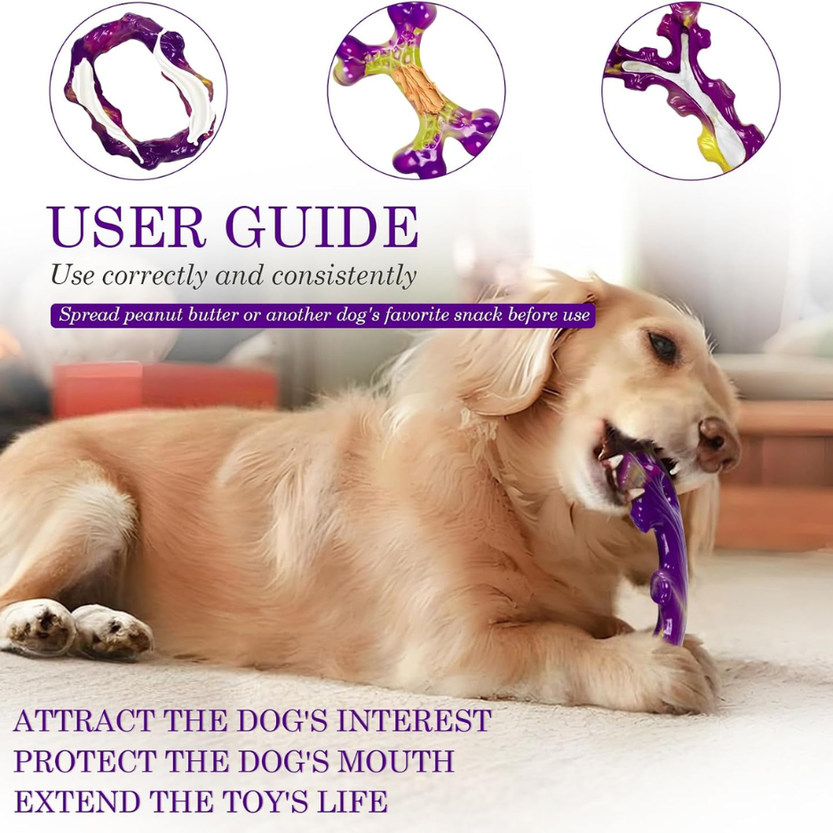 Tough Dog Toys For Aggressive Chewers 3 Pack, Indestructible Dog Toys For Large Dogs, Dog Chew Toys, Aggressive Chew Toys To Keep Them Busy photo 4