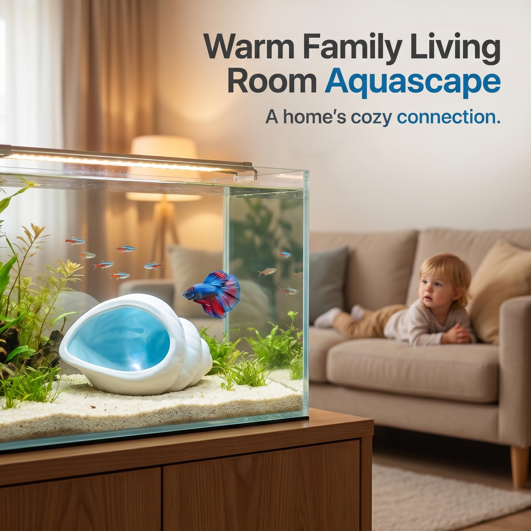 Ceramic Aquarium Cave For Betta Fish Tank Decor, White Conch Shell Hideout, Smooth Glaze Fish Tank Accessories & Decorations For Betta Fish, Shrimp, Pleco photo 4