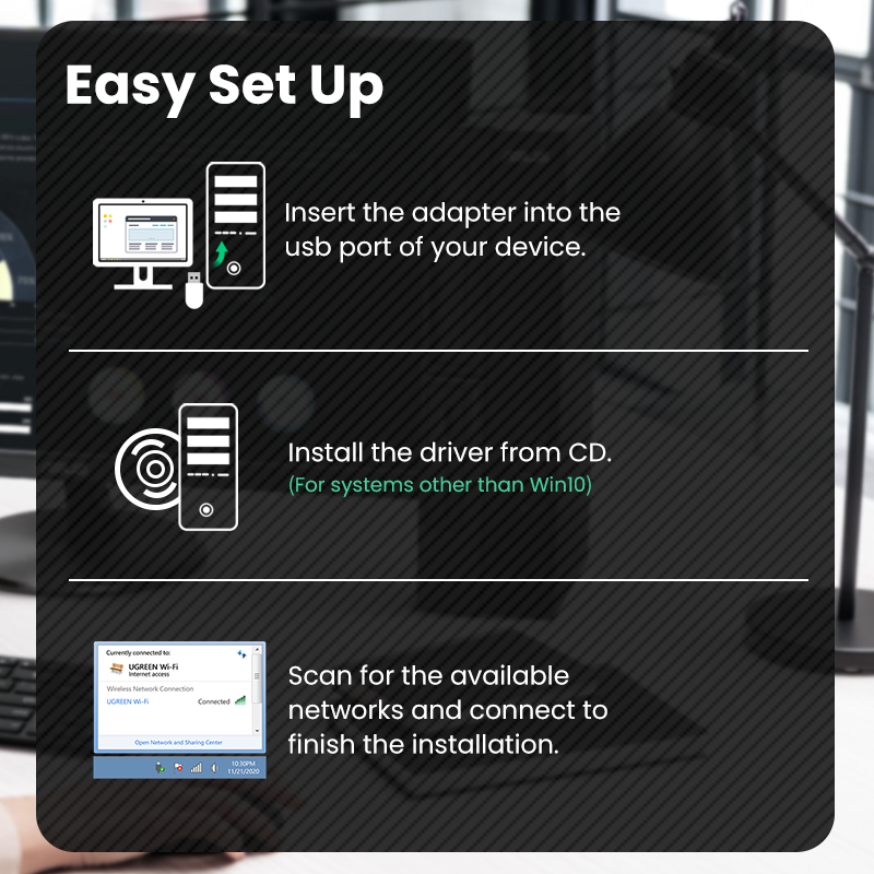 Usb Wireless Network Card Computer Wifi Receiver photo 6