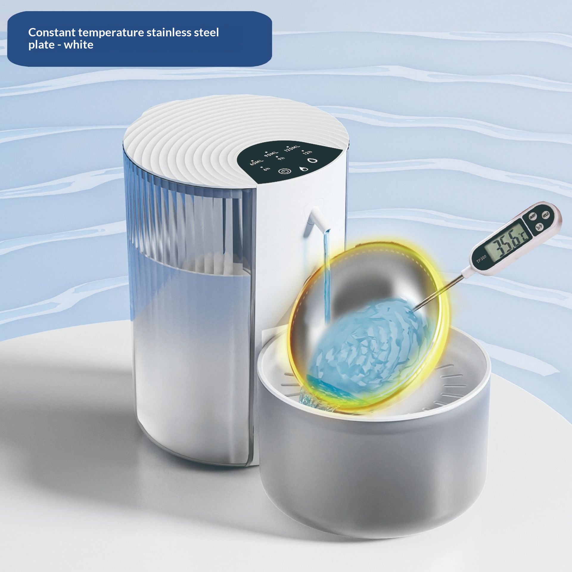 Smart Constant-Temperature 3L Pet Water Fountain With Clean-Water Separation & Tipping Mechanism. photo 8