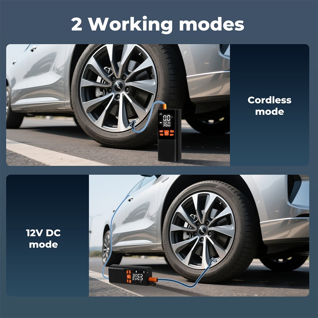 Car Tyre Inflator Cordless Digital Rechargeable Tire Air Compressor Pump Tool UK photo 6
