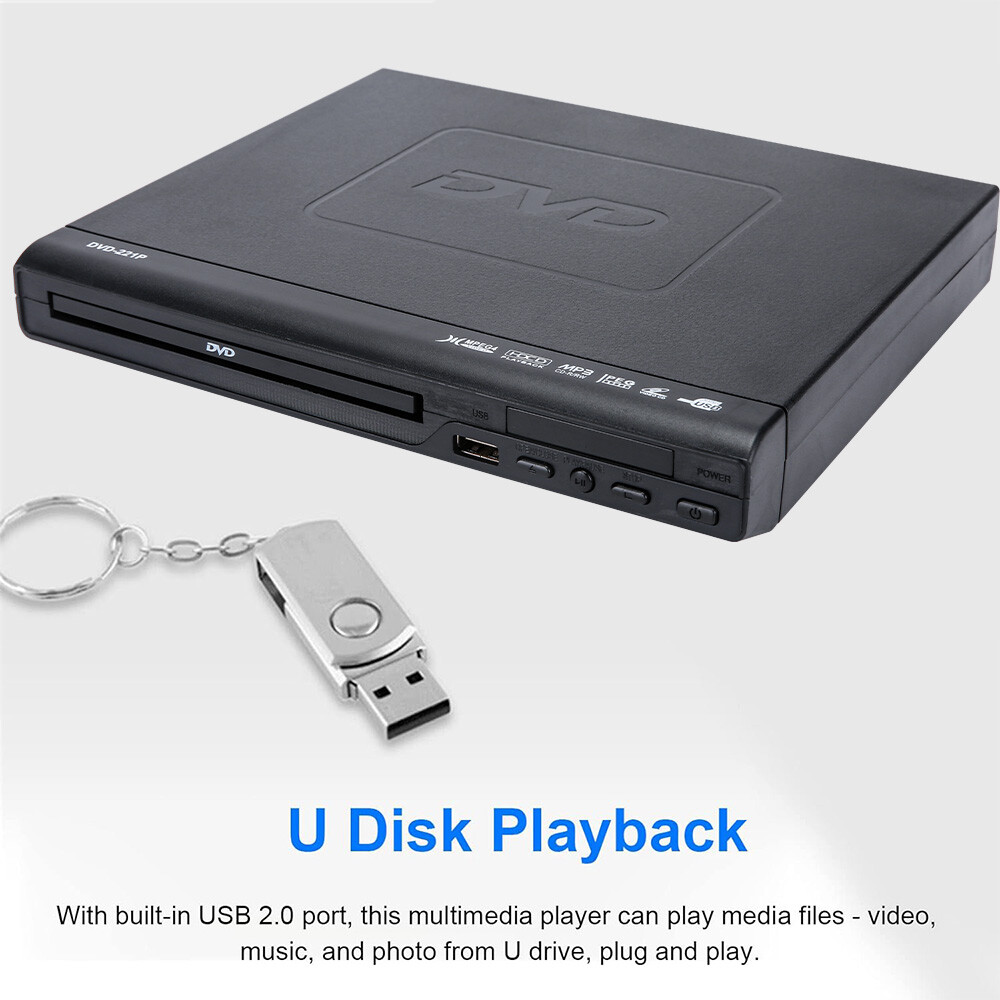 DVD Player Movie Composite Video Multi Region HD 1080p W&Remote RCA Cable photo 7
