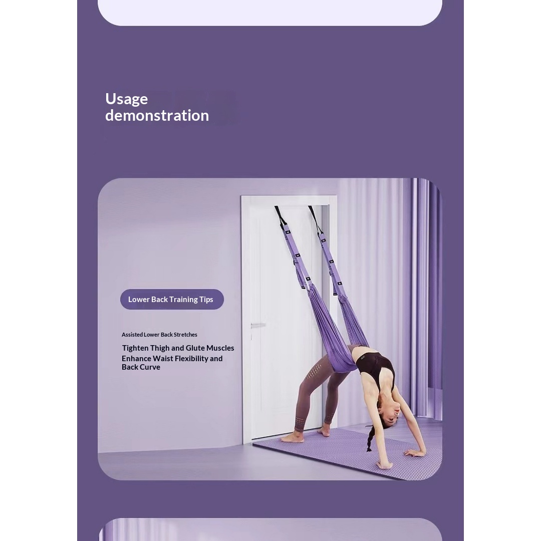 Aerial Yoga Sling Home Fitness Equipment Yoga Inverted Pull Rope Hanging Door Yoga Stretch Belt Artifact photo 4