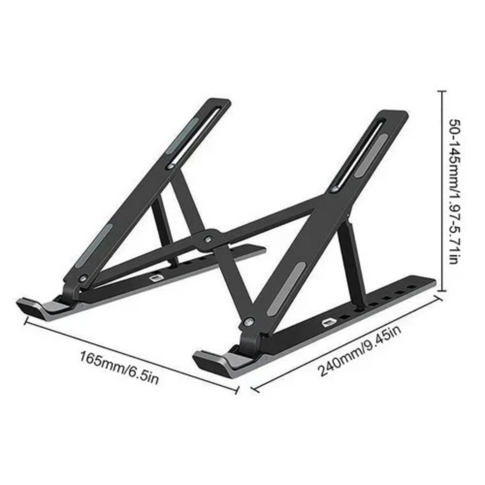 Laptop Stander Notebook Tisch Halter Tablet Halterung Faltbar 7 Winkel Stabil Aluminium Laptop Stand Halterung Tragbar Halter 8 Zoll photo 3