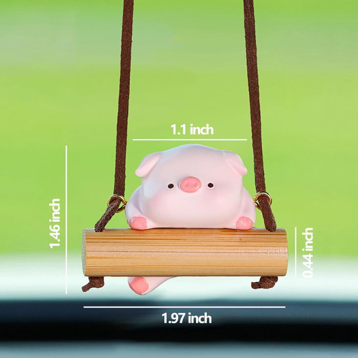 Pig Car Hanging Ornament, Piggy Cute Car Accessories For Women Girl Funny Car Decorations Pig Gifts photo 4
