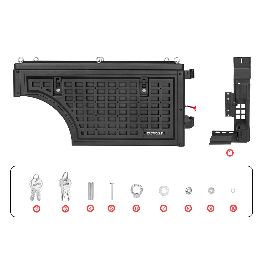 Truck Bed Side Storage Tool Box SwingCase Fits Tacoma 5ft Short Bed-R photo 4