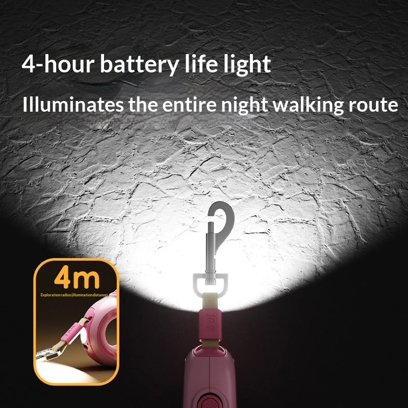 AIWO Light Running Retractable Leash Automatic Retractable MINI Leash For Night Dog Walking With LED Light Pet Outdoor Wholesale photo 3