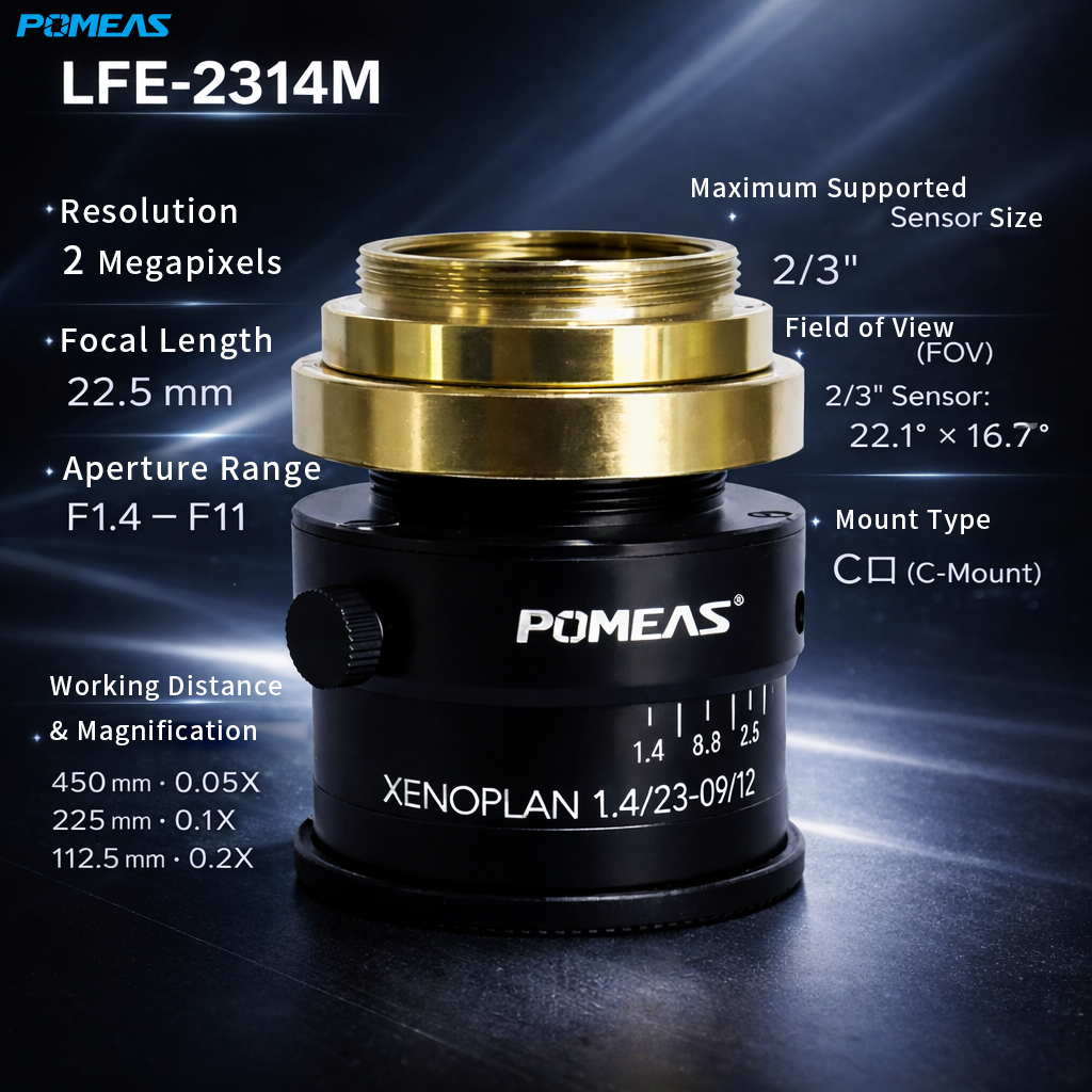LFE-2314M 23mm F1.4 5MP Fixed Focal Length Machine Vision Lens For 2    3 Inch Industrial Cameras photo 2