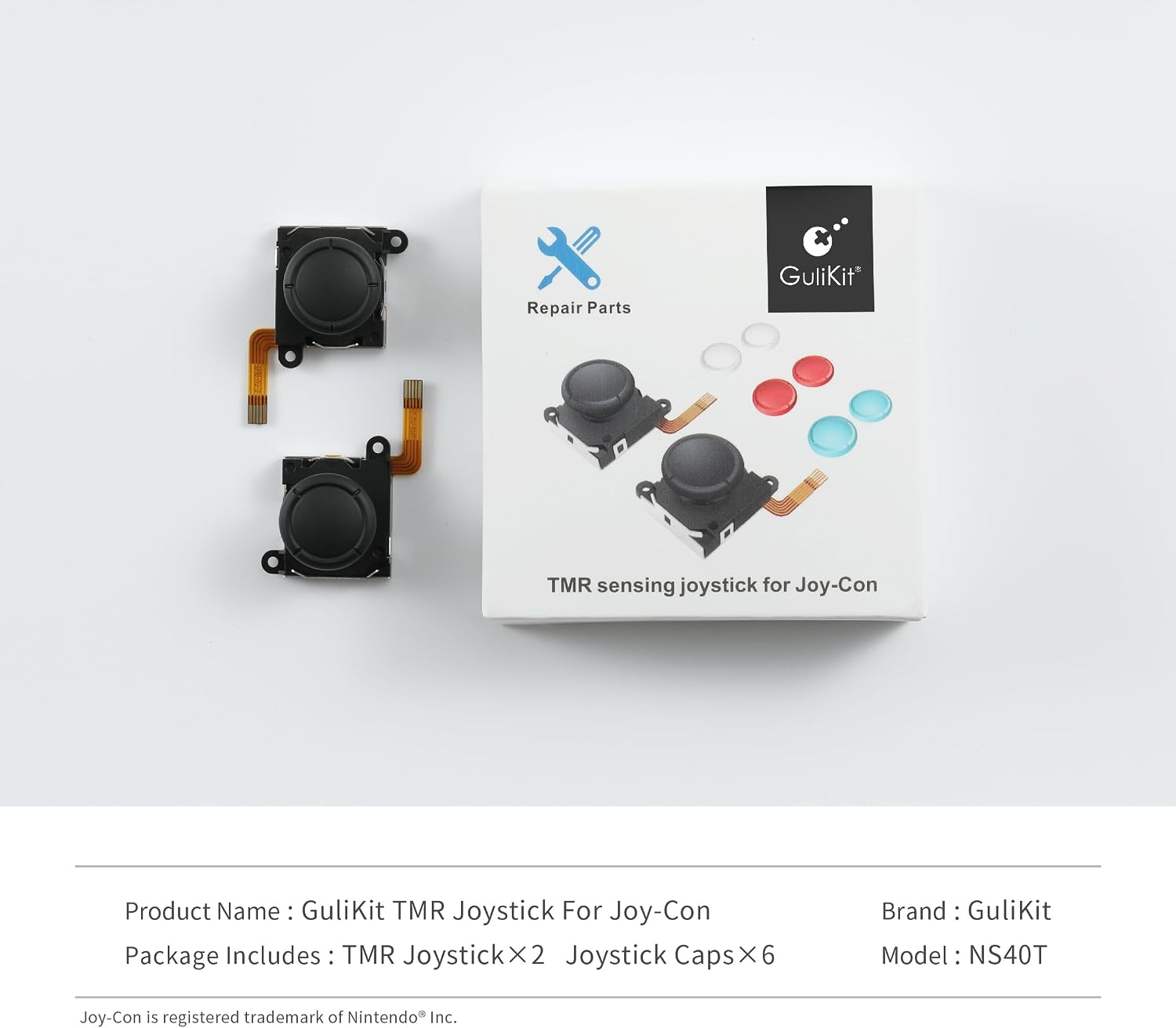 TMR Joystick Replacement For Joycon, No Drift, High Precision, 4Pcs TMR Electromagnetic Joystick With Repair Kit 4 Colors Thumbstick Caps, Compatible With S Witch OLED Lite photo 6