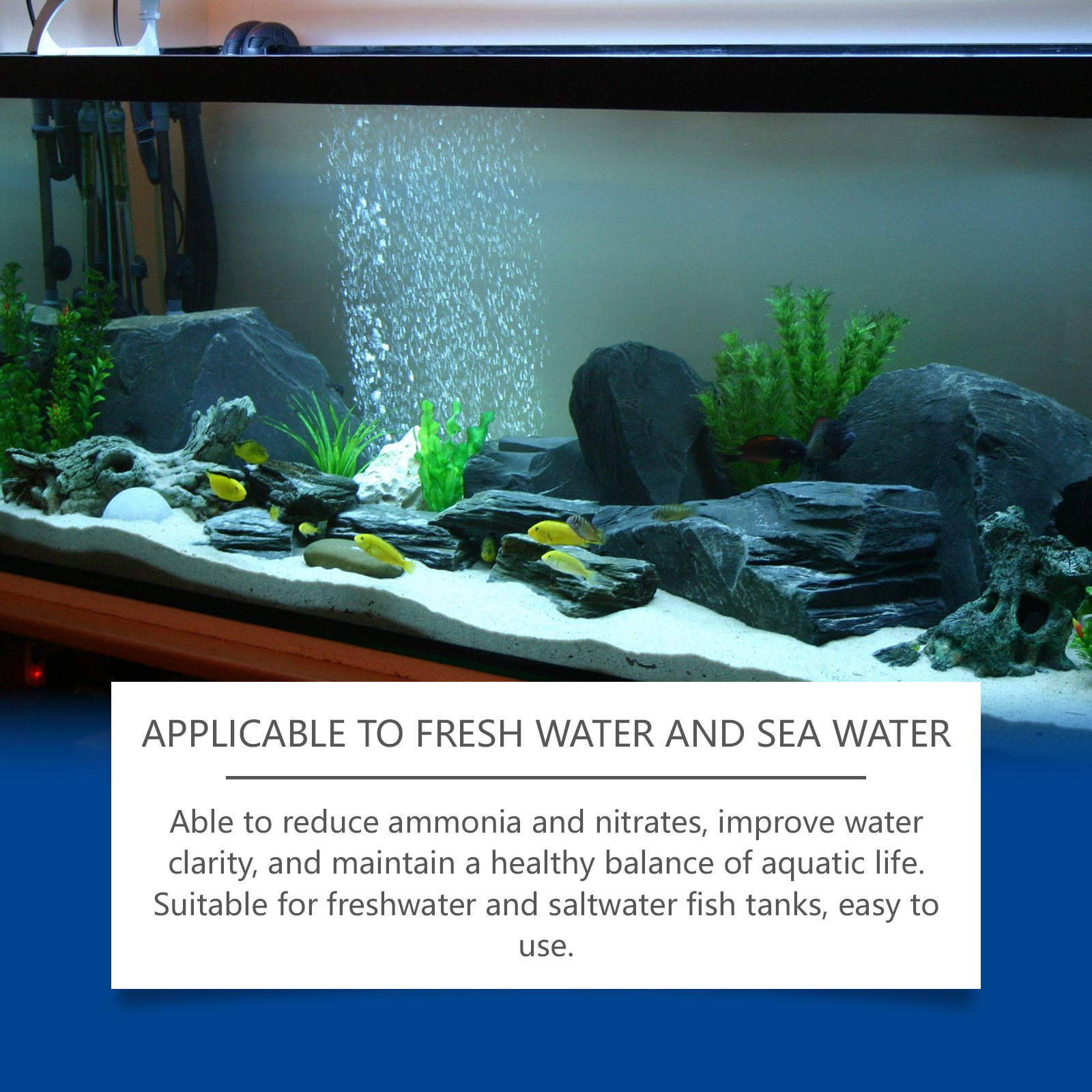 YEGBONG Aquarium Water Clarifier Cleans Aquarium Stains And Sludge, Clarifies Water Quality, And Controls Algae Growth. photo 3