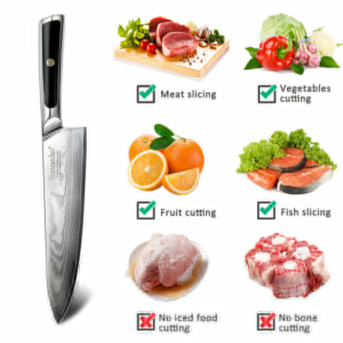 8 Inch Kitchen Chef Knife Japanese Damascus VG10 Steel Kiritsuke Meat Cutlery photo 4
