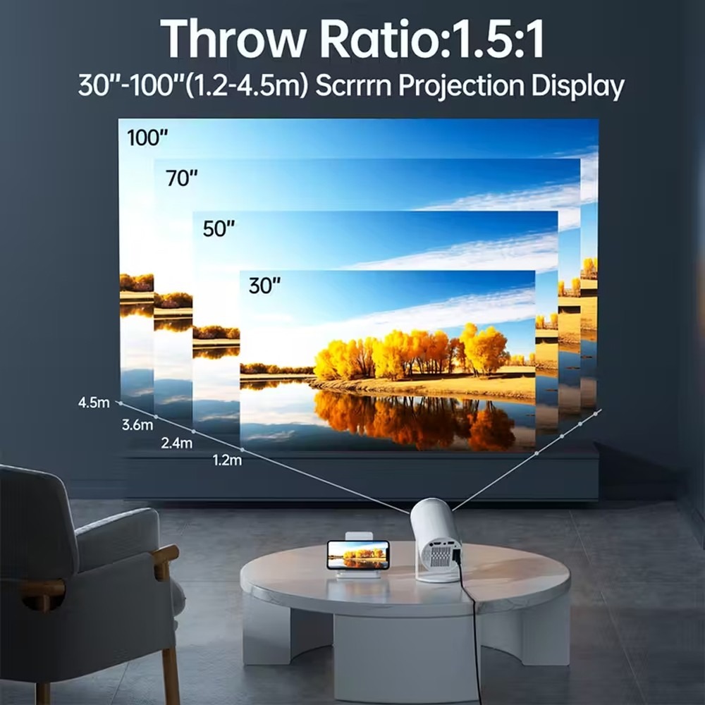Android Mini Projector Smart HD 5G4K WiFi Wireless Bluetooth Office Home Theater photo 7