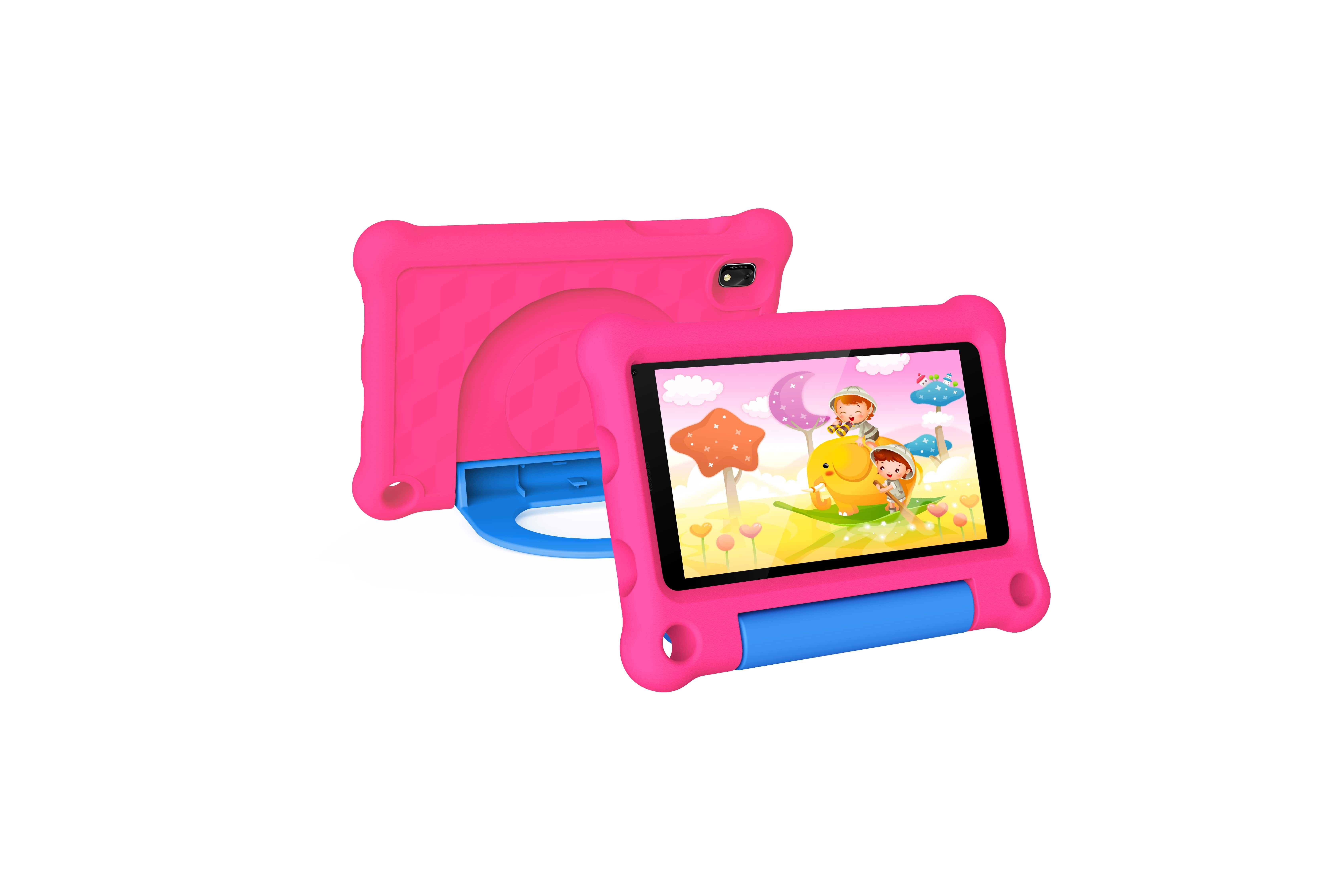 G-tab T7Pro Kids Tablet  7 Inch 1024&600 IPS Screen  Android 14  1.5GHz Quad-core CPU  4GB RAM 2GB &2GB Expansion 64GB ROM 2.4&5GHz WiFi  3000mAh Battery  2MP&2MP Camera-Pink photo 1