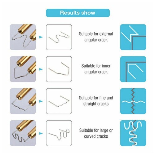 Hot Stapler Car Bumper Fender Welding Welder Gun Plastic Kit Repair With Staples photo 8