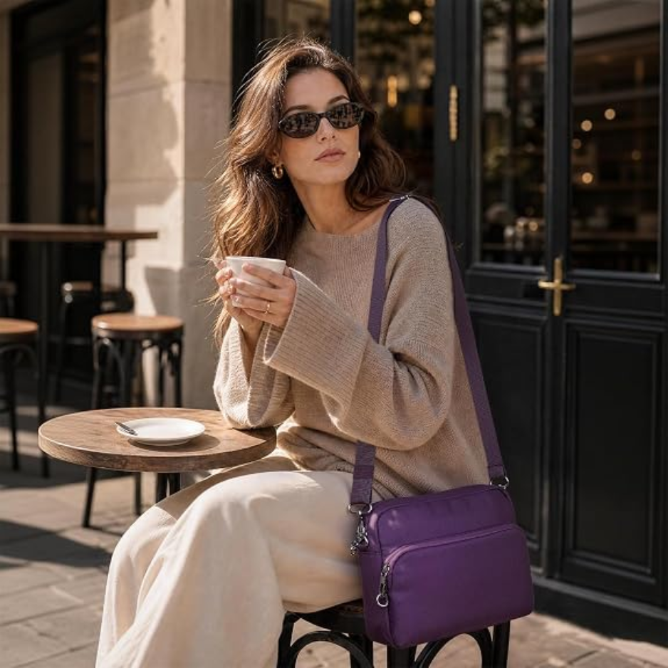 Anti-Theft Crossbody Travel Bag For Women Men, Lightweight Shoulder Bag Classic Design For Trip, Daily Use, Sport photo 3