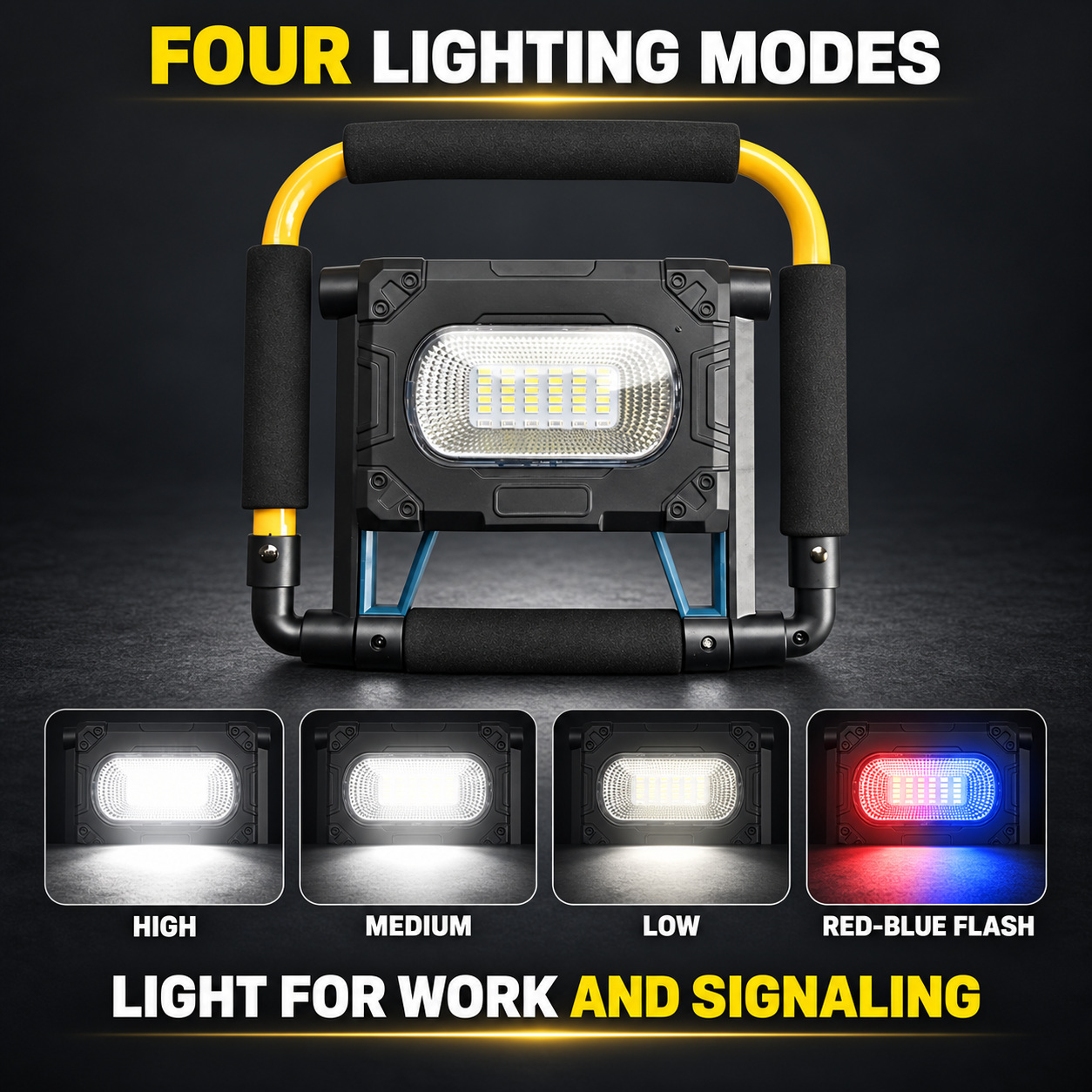 Solar Powered Rechargeable Magnetic Battery Display LED Flood Light W874 1 30 30W Portable Outdoor photo 8