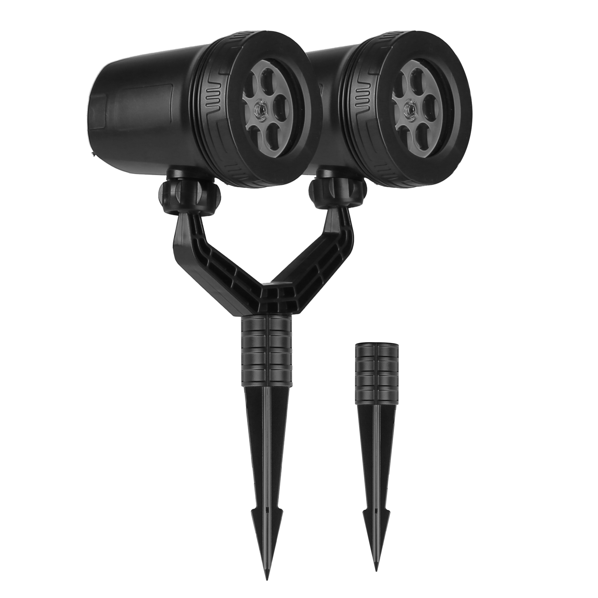 1Pc Christmas Snowflake Projector Light Dual Head LED Stake Light IP44 Waterproof Xmas Decoration For Holiday Indoor Outdoor Use Garden Patio Wall Decor photo 5