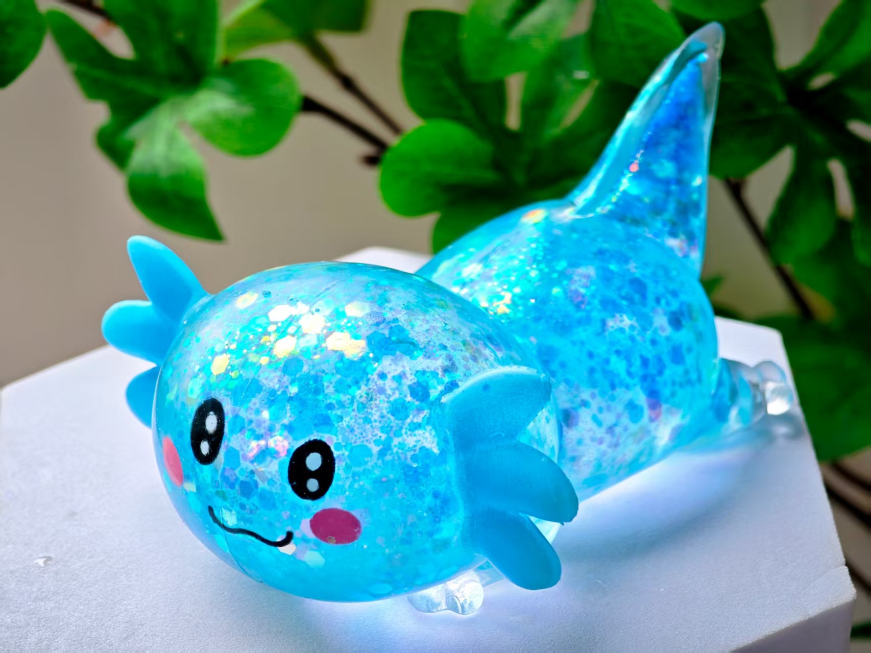 Axolotl Squishy Toy, Cute Slow Rising Fidget Toy For Stress Relief, Soft Squeeze Sensory Toy For Kids And Adults, Handheld Stress Ball For Anxiety And Focus photo 5