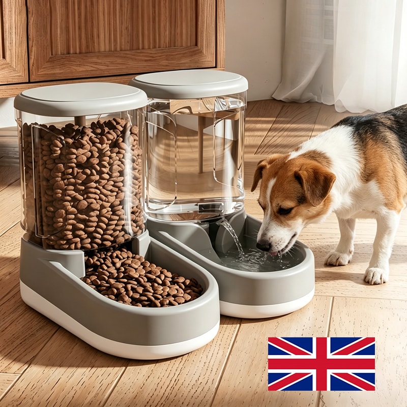 3.8 L Automatic Pet Feeder Cat Dog Food Dispenser Water Bowl Drinking Fountain photo 6
