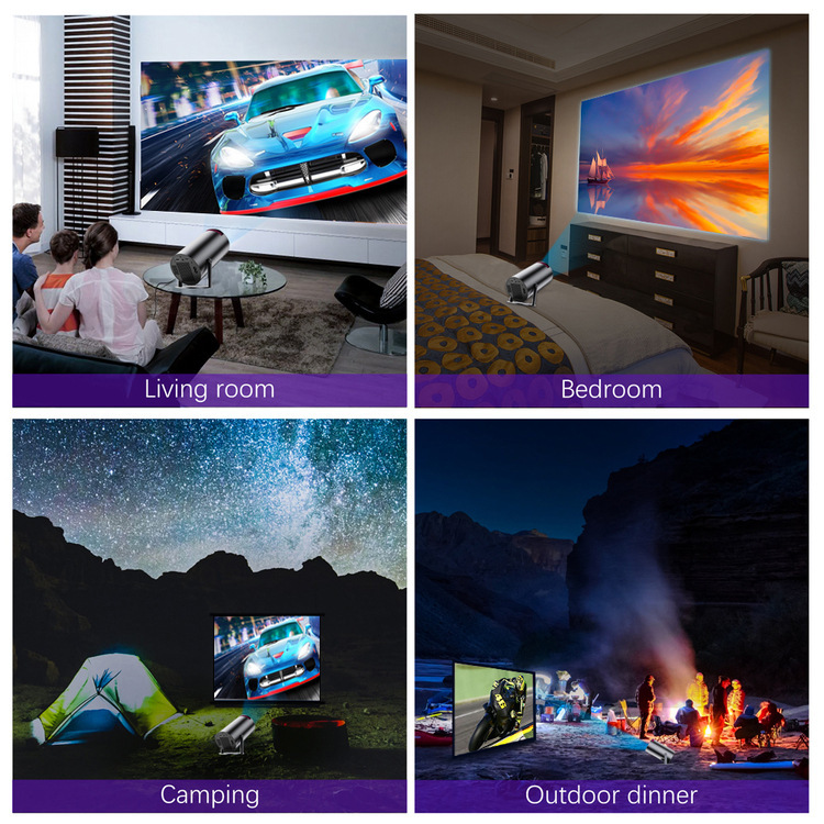 Portable Home Theater Projector, Mini Projector For Bedroom Gaming Movies photo 3