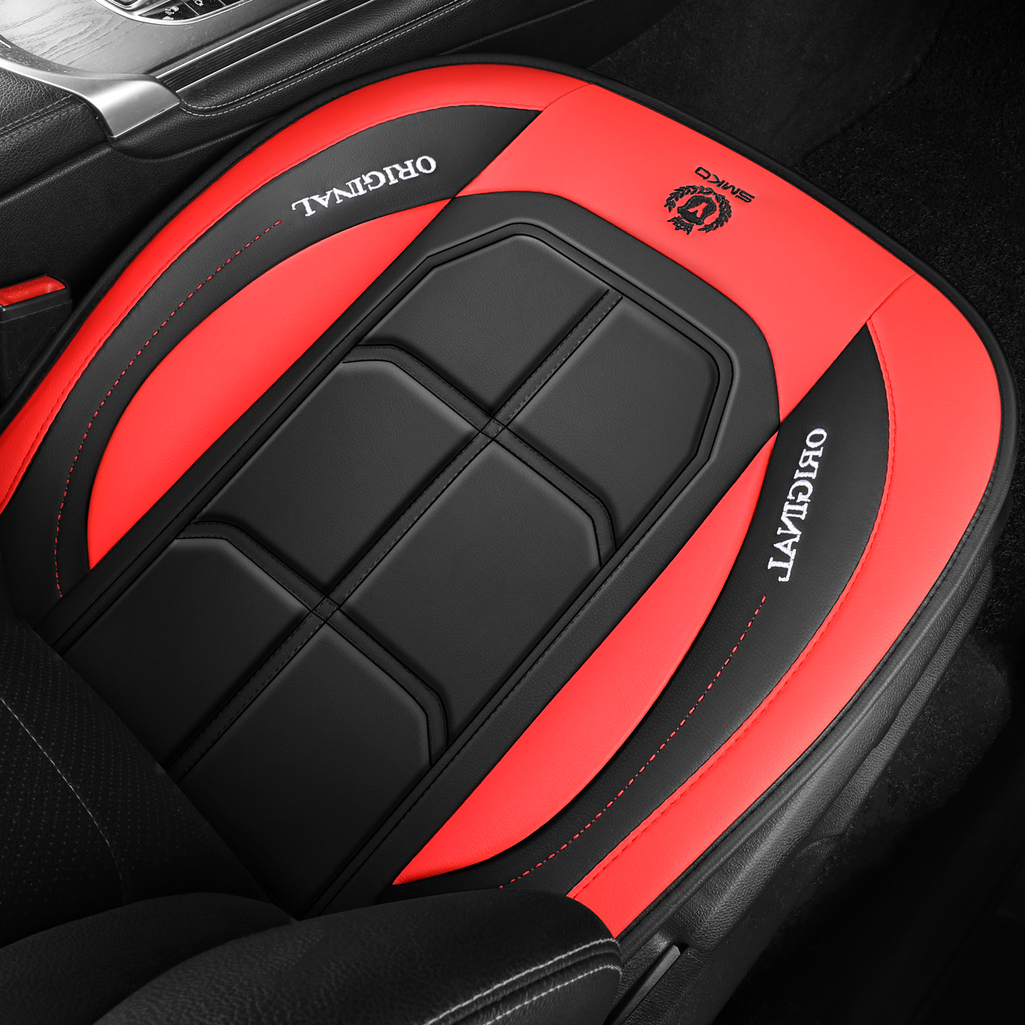 Single Square Embossed Y Lo Go Car Seat Cushion photo 2