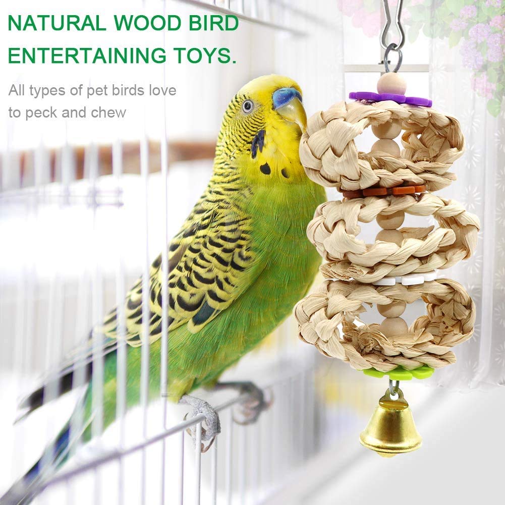 Bird Parrot Swing Toys, Chewing Standing Hanging Perch Hammock Climbing Ladder Bird Cage Toys For Budgerigar, Parakeet, Conure, Cockatiel, Mynah, Love Birds, Finches And Other Small To Medium Birds photo 6