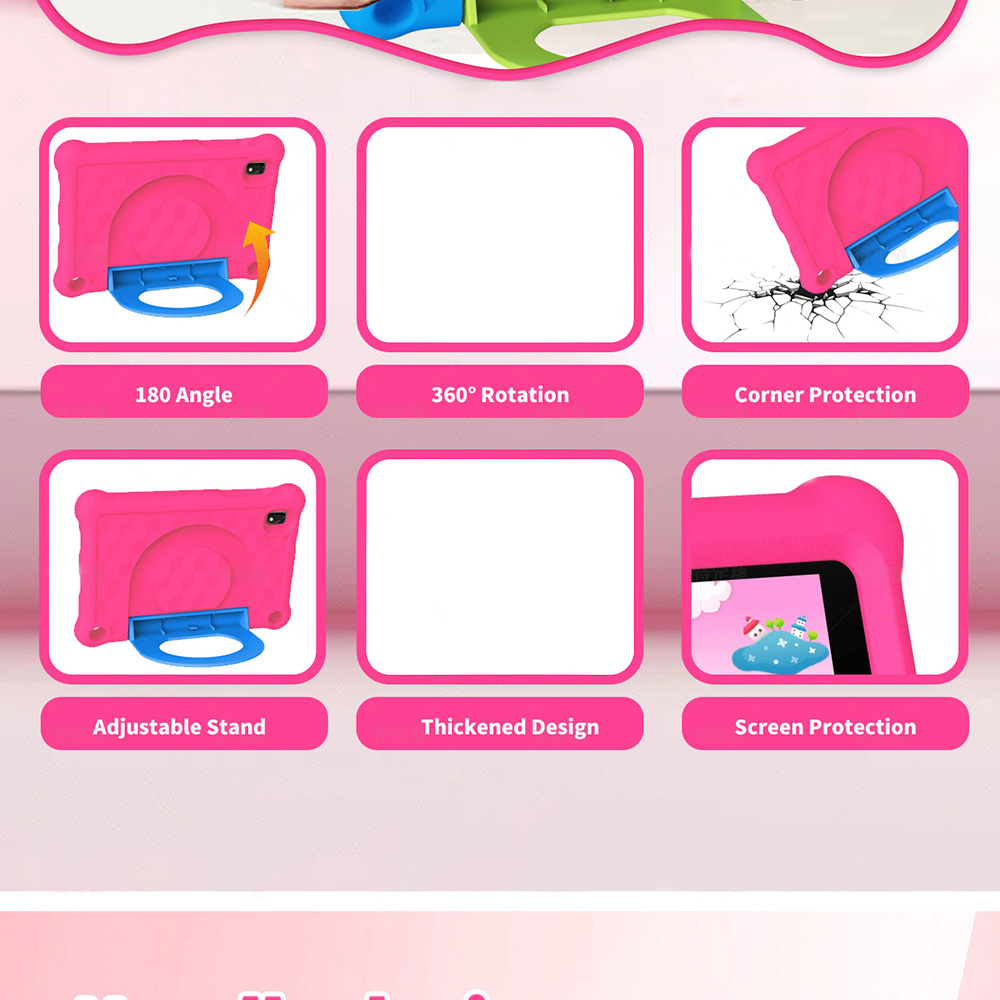 G-tab T7Pro Kids Tablet  7 Inch 1024&600 IPS Screen  Android 14  1.5GHz Quad-core CPU  4GB RAM 2GB &2GB Expansion 64GB ROM 2.4&5GHz WiFi  3000mAh Battery  2MP&2MP Camera-Pink photo 6