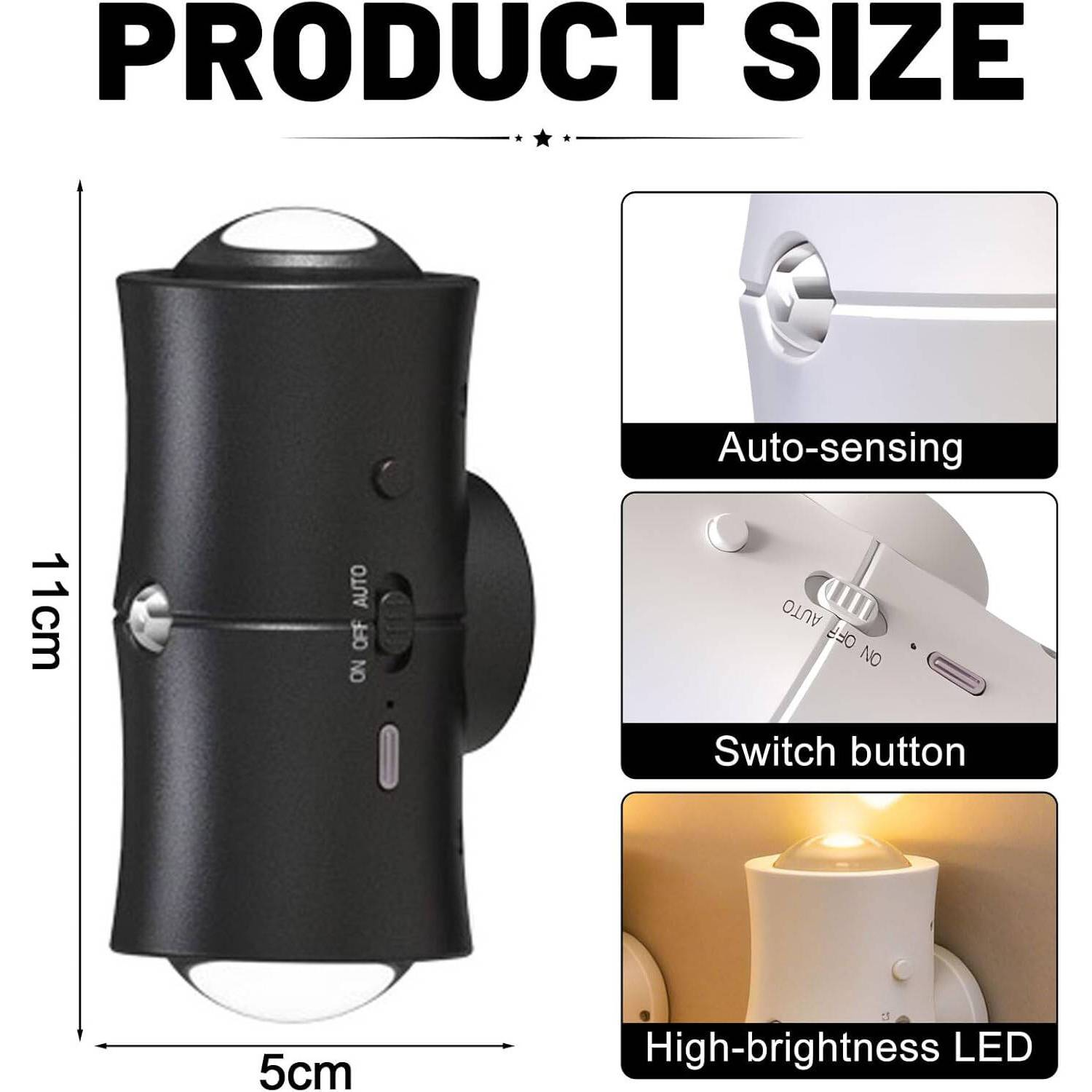 4pcs Motion Sensor Night Light Rechargeable photo 3