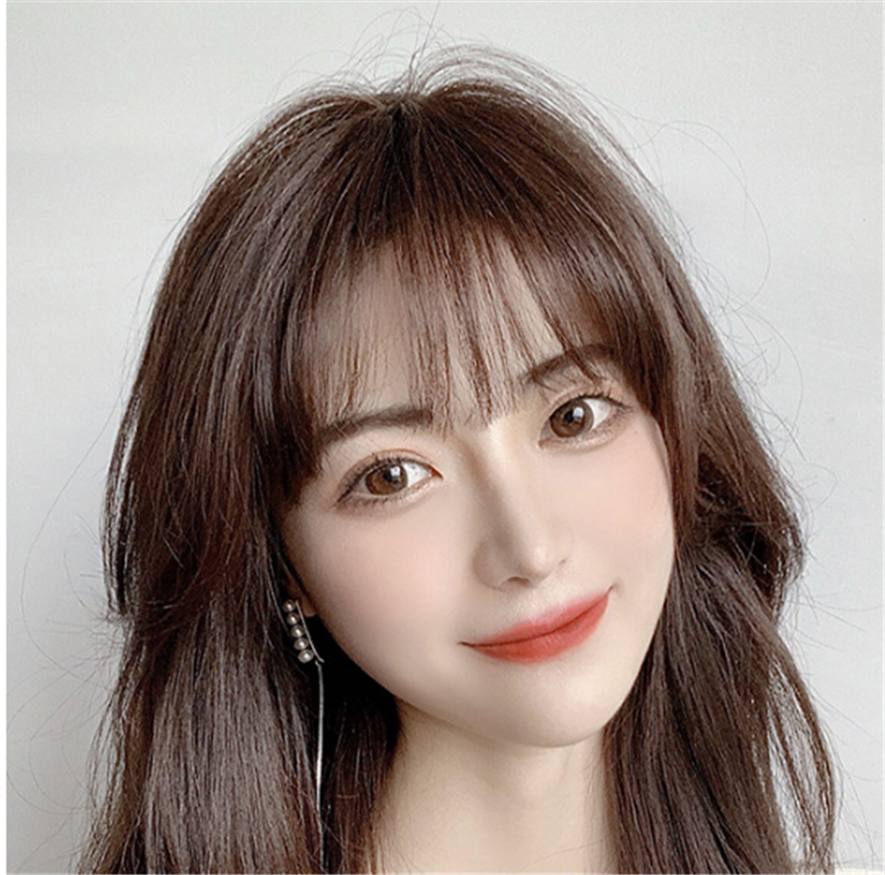 Real Hair Wig Mechanism 3D Air Bangs Wig photo 1